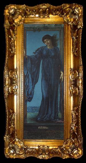framed  Sir Edward Coley Burne-Jones Night, ta009-2